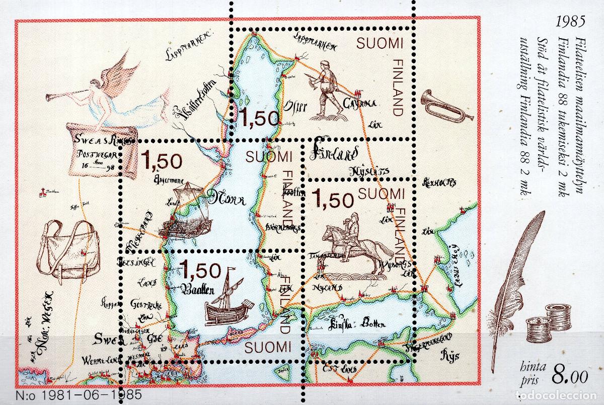Sellos: FINLANDIA 1985 STAMP MICHEL FI BL1