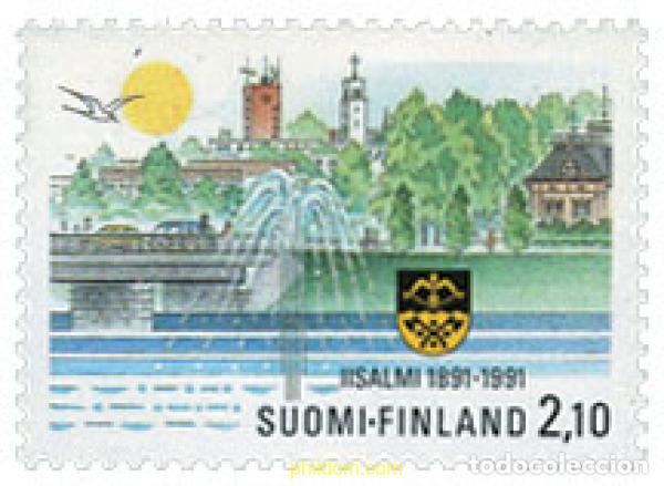 Sellos: 103263 MNH FINLANDIA 1991 CENTENARIO DE LA CIUDAD DE IISALMI