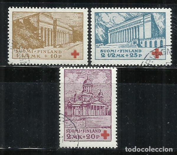Sellos: 0383-SUOMI FINLAND FINLANDIA SERIE COMPLETA 1932 N&ordm; 170/172 CRUZ ROJA.