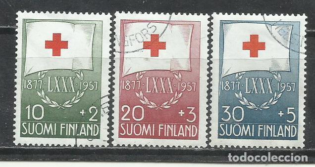 Sellos: 0394-SUOMI FINLAND FINLANDIA SERIE COMPLETA 1957 N&ordm; 463/465 CRUZ ROJA. 9,00&euro; YVERT