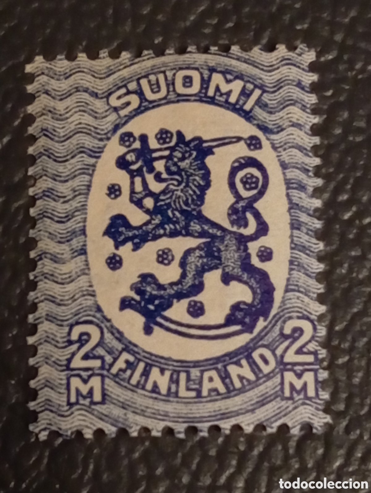 Sellos: Finlandia 1930 - Sello Le&oacute;n de Saarinen 2M Azul - Michel 163 MNH