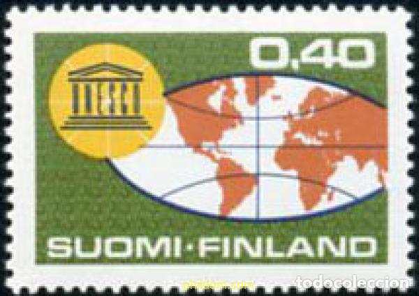 Sellos: 102831 MNH FINLANDIA 1966 20 ANIVERSARIO DE LA UNESCO