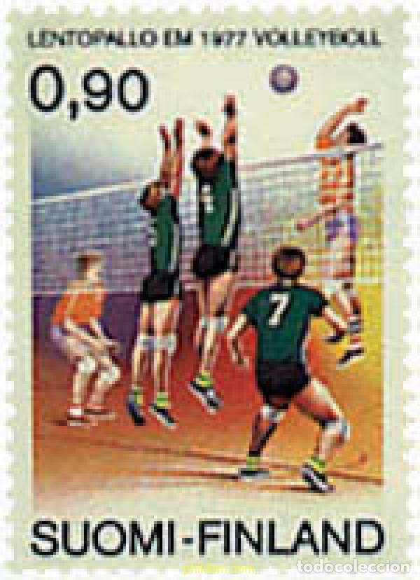 Sellos: 46444 MNH FINLANDIA 1977 CAMPEONATO DE EUROPA DE BALONVOLEA