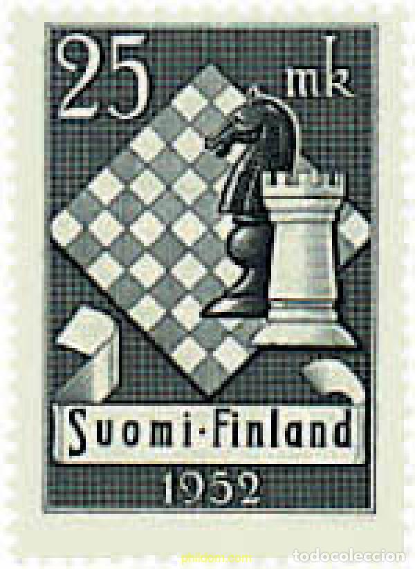 Sellos: 46430 MNH FINLANDIA 1952 10 TORNEO DE AJEDREZ EN HELSINKI
