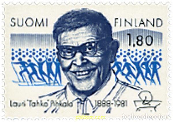 Sellos: 46453 MNH FINLANDIA 1988 CENTENARIO DEL NACIMIENTO DE LAURI &rdquo;TAHKO&rdquo; PIHKALA