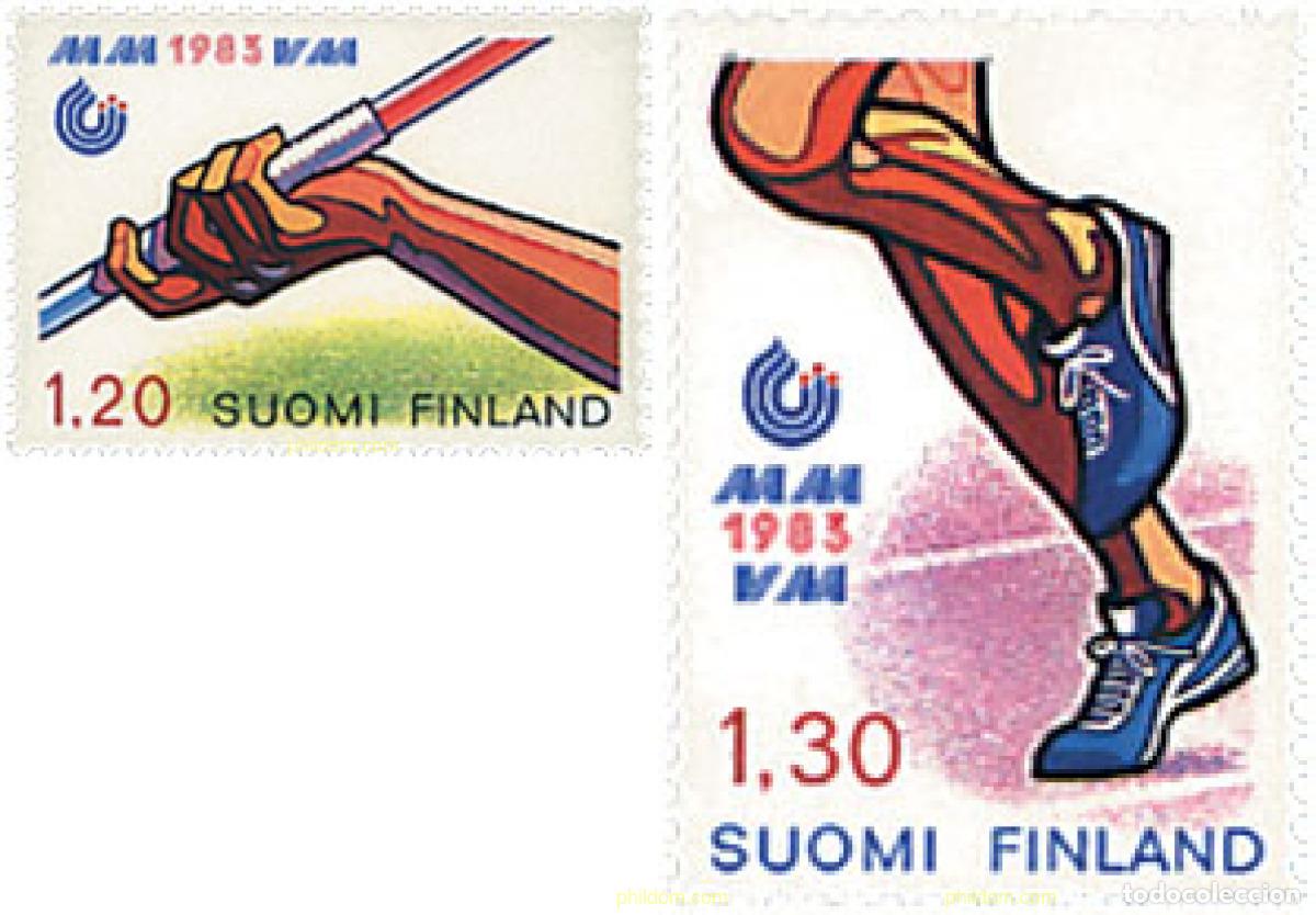 Sellos: 65340 MNH FINLANDIA 1983 CAMPEONATO DEL MUNDO DE ATLETISMO EN HELSINKI
