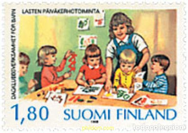 Sellos: 87639 MNH FINLANDIA 1988 JARDINES DE INFANCIA PARROQUIALES