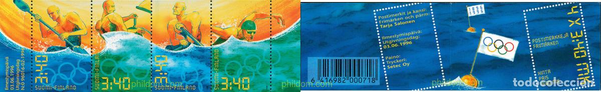 Sellos: 105583 MNH FINLANDIA 1996 26 JUEGOS OLIMPICOS VERANO ATLANTA 1996 - CENTENARIO DE LOS JUEGOS OLIMPI