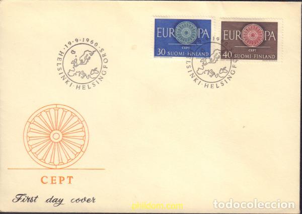 Sellos: 600909 MNH FINLANDIA 1960 EUROPA CEPT. RUEDA CON 19 RADIOS