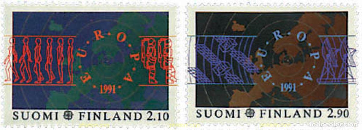 Sellos: 62791 MNH FINLANDIA 1991 EUROPA CEPT. TELECOMUNICACIONES