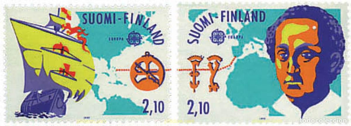 Sellos: 62815 MNH FINLANDIA 1992 EUROPA CEPT. 500 ANIVERSARIO DEL DESCUBRIMIENTO DE AMERICA