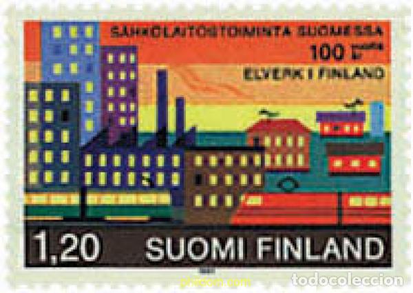 Sellos: 59651 MNH FINLANDIA 1982 CENTENARIO DEL SERVICIO ELECTRICO EN FINLANDIA