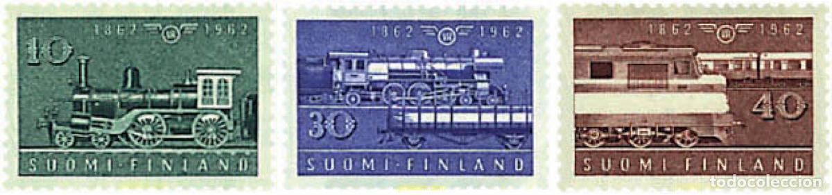 Sellos: 59644 MNH FINLANDIA 1962 CENTENARIO DEL FERROCARRIL