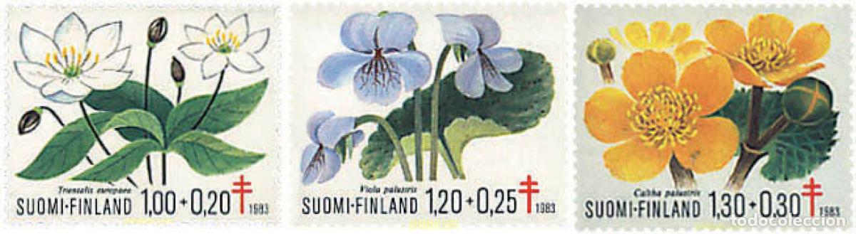 Sellos: 98824 MNH FINLANDIA 1983 ANTITUBERCULOSIS. FLORES