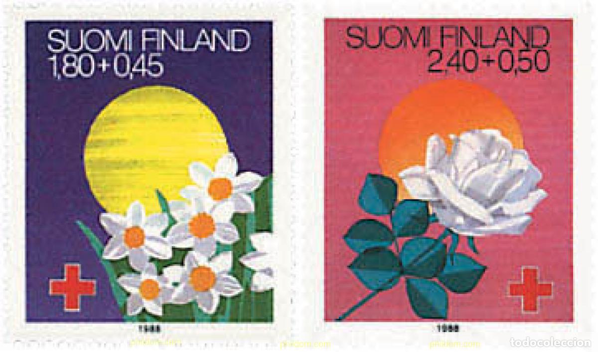 Sellos: 292219 MNH FINLANDIA 1988 PRO CRUZ ROJA. FIESTAS RELIGIOSAS Y POPULARES