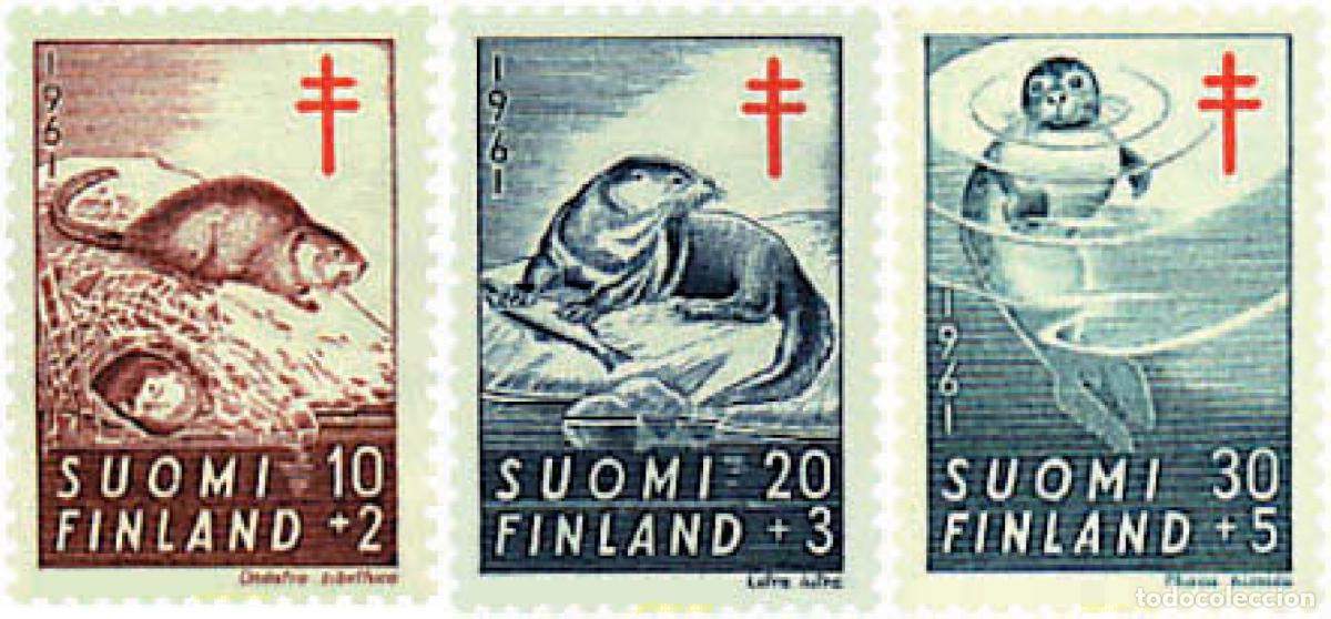 Sellos: 87611 MNH FINLANDIA 1961 A BENEFICIO DE LAS OBRAS ANTI-TUBERCULOSIS