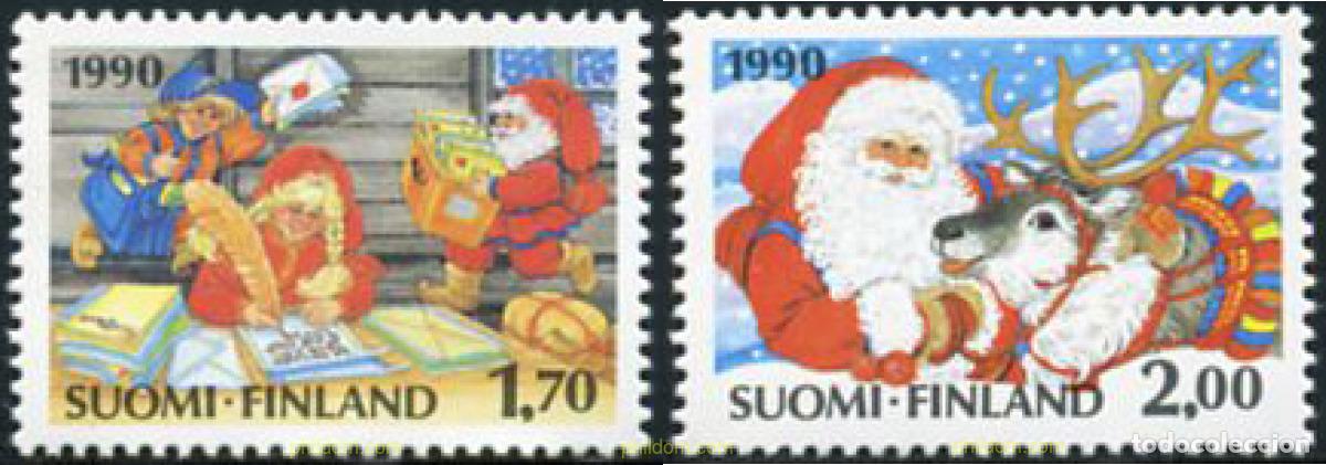 Sellos: 46456 MNH FINLANDIA 1990 NAVIDAD