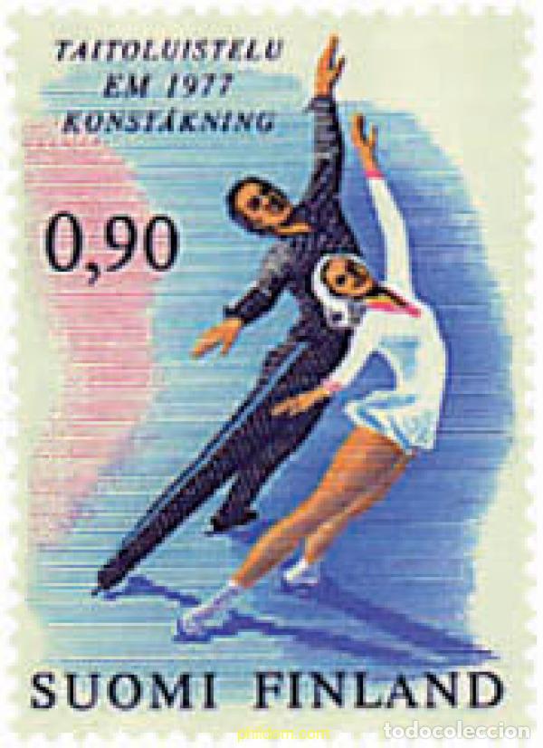 Sellos: 65333 MNH FINLANDIA 1977 CAMPEONATOS DE EUROPA DE PATINAJE ARTISTICO