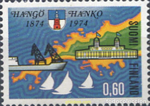 Sellos: 46441 MNH FINLANDIA 1974 CENTENARIO DE LA CIUDAD DE HANKO