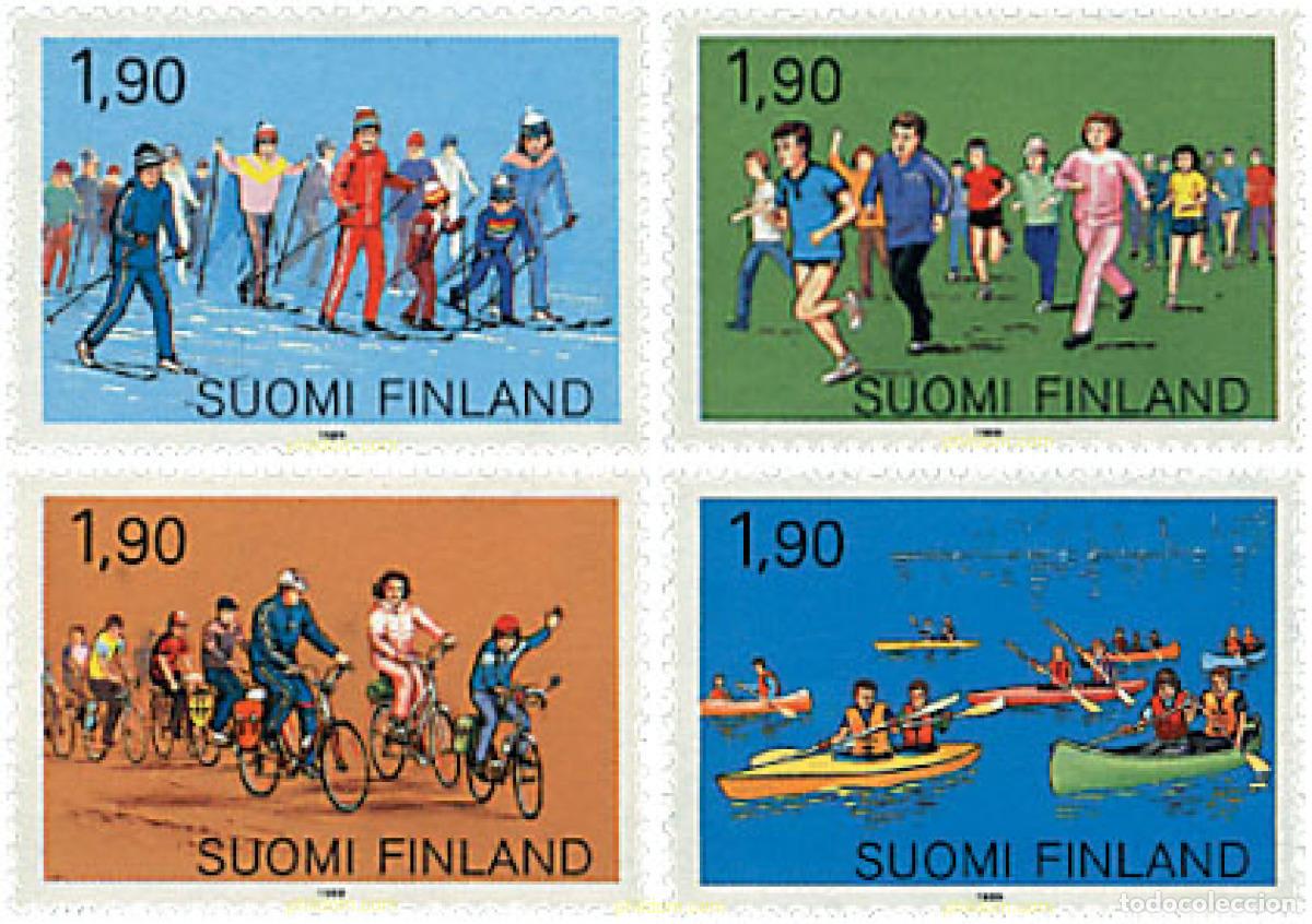 Sellos: 65346 MNH FINLANDIA 1989 DEPORTES