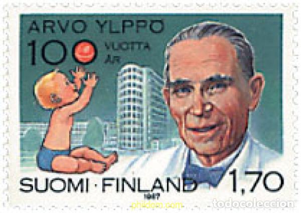 Sellos: 87638 MNH FINLANDIA 1987 CENTENARIO DEL NACIMIENTO DE ARVO YLPPO