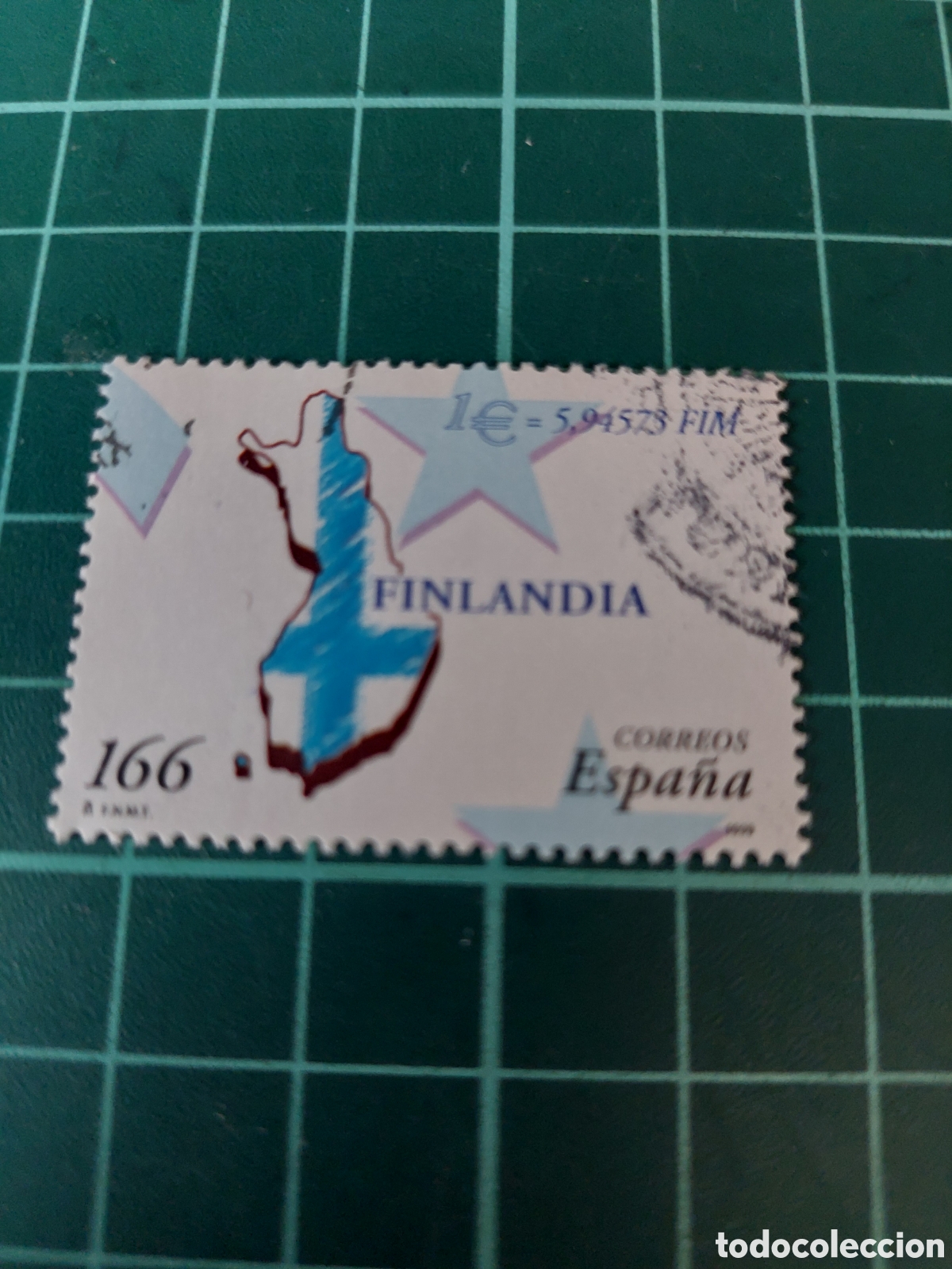 Sellos: FINLANDIA PAISES EURO EDIFIL 3637 USADA LUJO O NUEVA SOLICITA FALTAS ESPA&Ntilde;A MAPA Y BANDERA