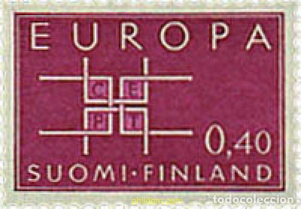 Sellos: 62080 MNH FINLANDIA 1963 EUROPA CEPT. SIGLAS CEPT
