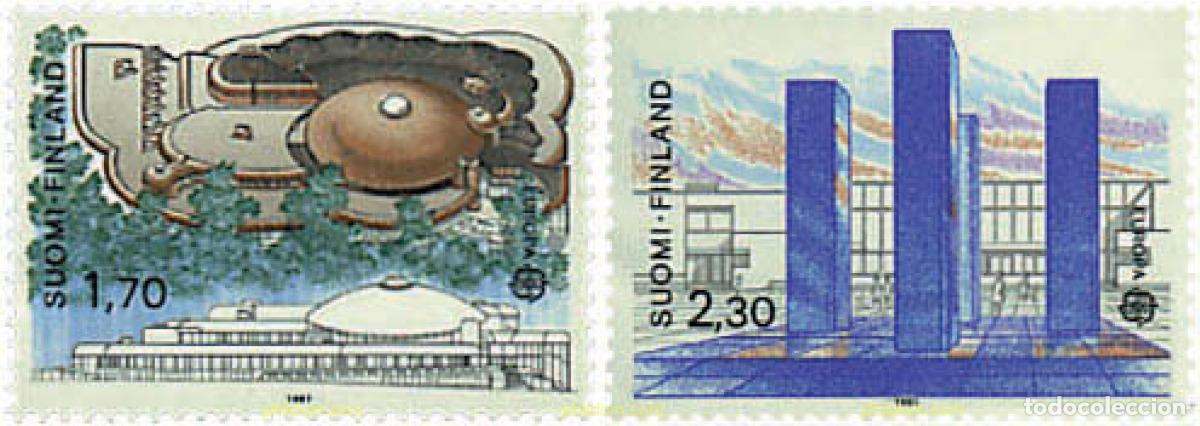 Sellos: 62656 MNH FINLANDIA 1987 EUROPA CEPT. ARQUITECTURA MODERNA