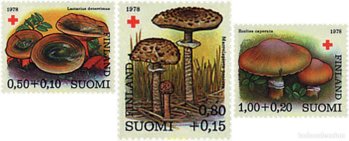 Sellos: 87630 MNH FINLANDIA 1978 PRO CRUZ ROJA. SETAS