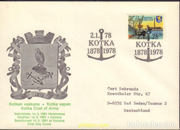 Sellos: 390849 MNH FINLANDIA 1978 CENTENARIO DE LA CIUDAD DE KOTKA