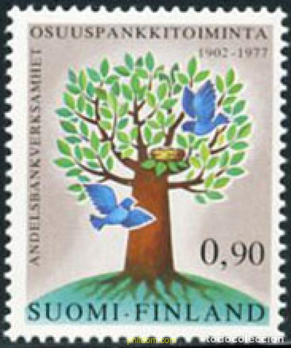 Sellos: 46446 MNH FINLANDIA 1977 75 ANIVERSARIO DE LOS BANCOS COOPERATIVOS