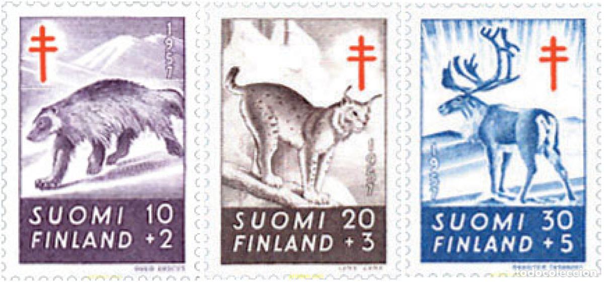 Sellos: 211838 MNH FINLANDIA 1957 A BENEFICIO DE LAS OBRAS ANTI-TUBERCULOSIS