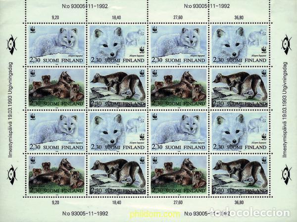 Sellos: 12646 MNH FINLANDIA 1993 ZORRO ARTICO