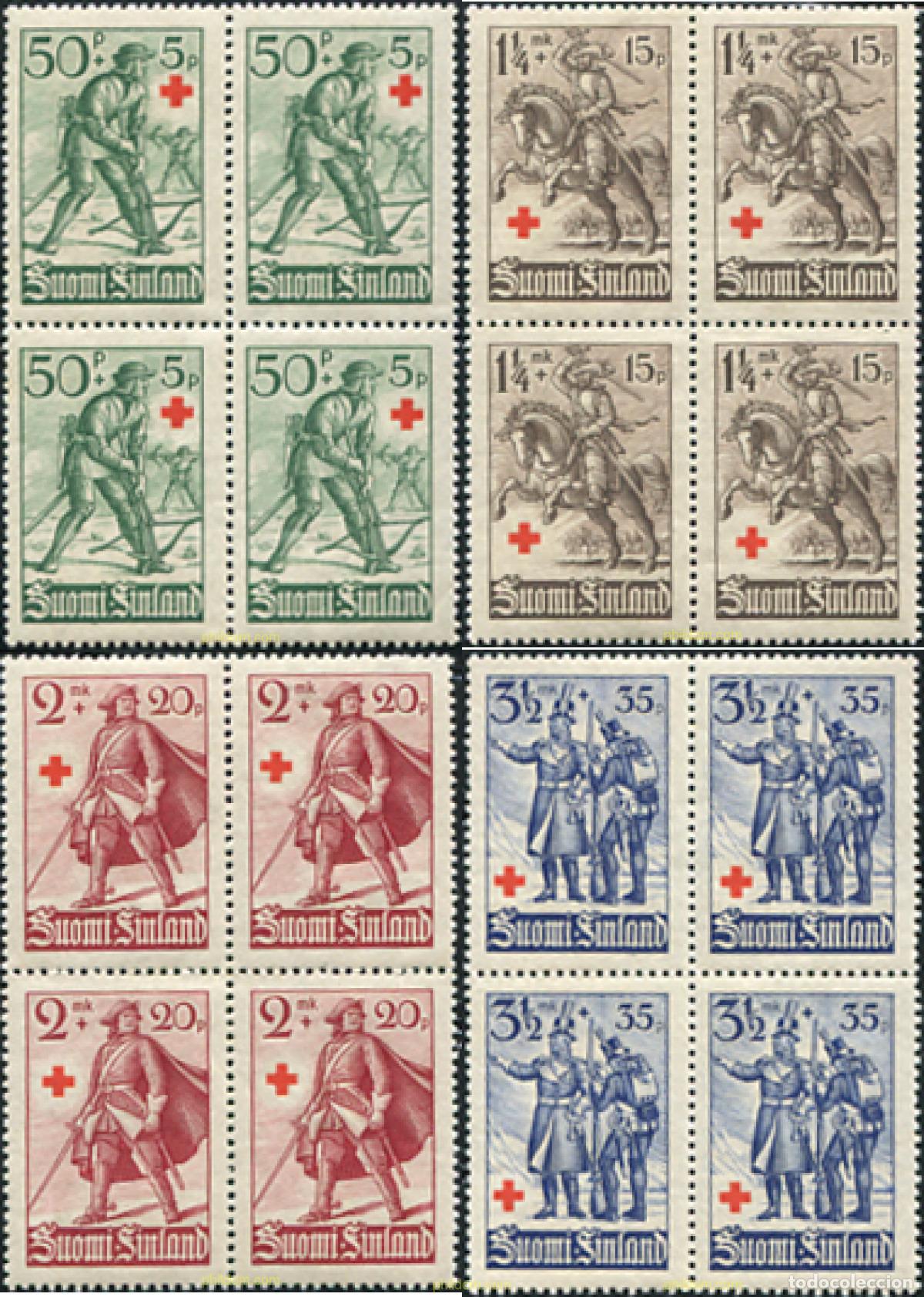 Sellos: 652932 MNH FINLANDIA 1940 PRO CRUZ ROJA. HISTORIA DE LOS SOLDADOS FINLANDESES