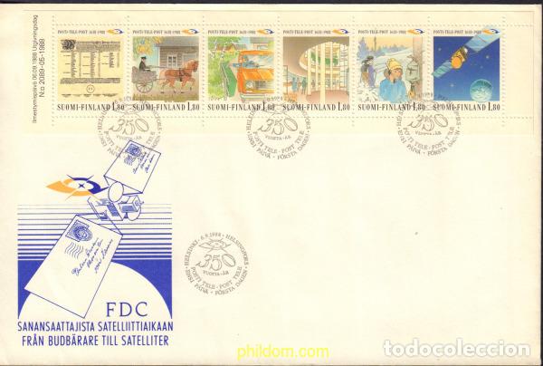 Sellos: 544253 MNH FINLANDIA 1988 350 ANIVERSARIO DE CORREOS Y TELECOMUNICACIONES FINLANDESAS