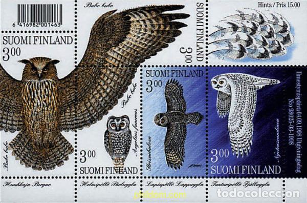 Sellos: 37213 MNH FINLANDIA 1998 RAPACES NOCTURNAS