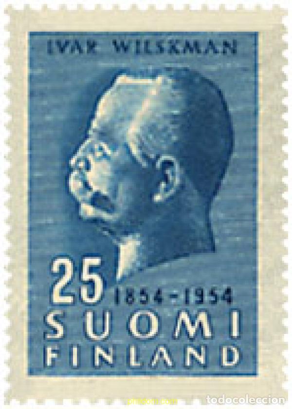 Sellos: 74859 MNH FINLANDIA 1954 CENTENARIO DEL NACIMIENTO DE IVAR WILKSMAN