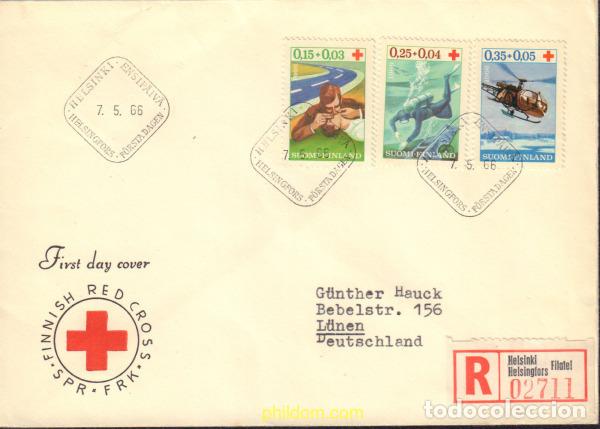 Sellos: 376850 MNH FINLANDIA 1966 A BENEFICIO DE LA CRUZ ROJA. INTERVENCIONES DE LA CRUZ ROJA