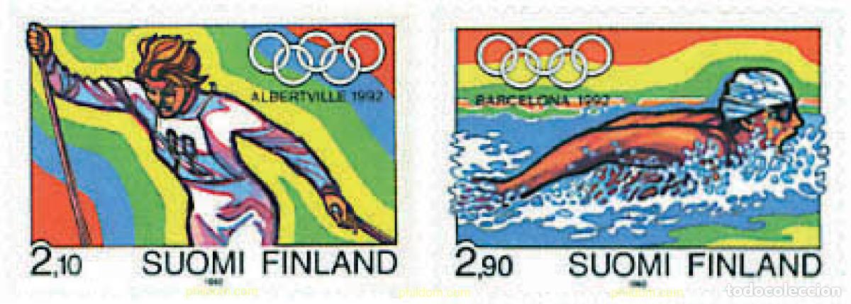 Sellos: 70749 MNH FINLANDIA 1992 25 JUEGOS OLIMPICOS VERANO BARCELONA 1992 - 16 JUEGOS OLIMPICOS INVIERNO.