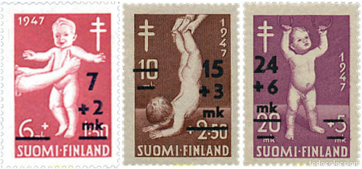 Sellos: 577262 HINGED FINLANDIA 1948 A BENEFICIO DE LA CRUZ ROJA. CELEBRIDADES