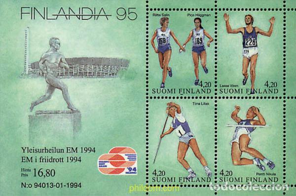 Sellos: 87683 MNH FINLANDIA 1994 FINLANDIA 95. CAMPEONATOS DE EUROPA DE ATLETISMO