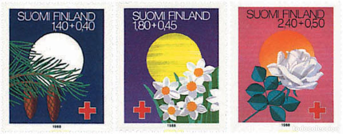 Sellos: 89123 MNH FINLANDIA 1988 PRO CRUZ ROJA. FIESTAS RELIGIOSAS Y POPULARES