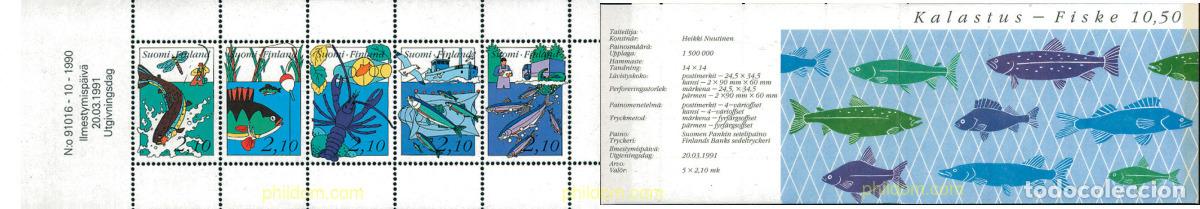 Sellos: 3040 MNH FINLANDIA 1991 CENTENARIO DEL COMITE CENTRAL PARA LA PESCA