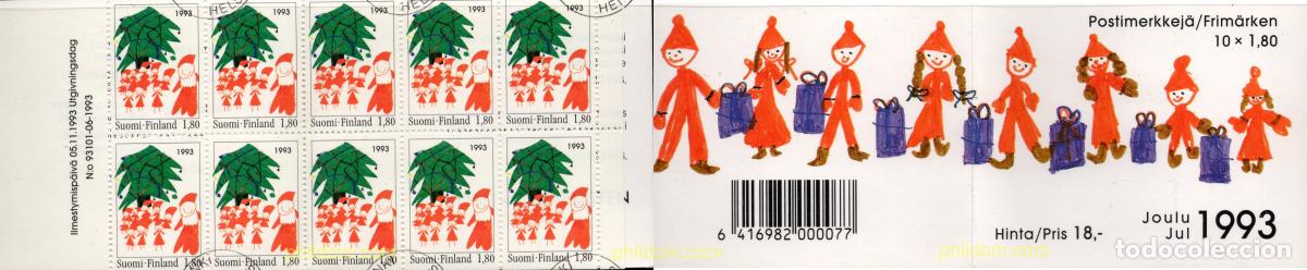 Sellos: 791031 USED FINLANDIA 1993 NAVIDAD. DIBUJOS DE NI&Ntilde;OS