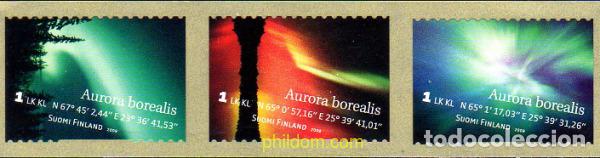 Sellos: 264356 MNH FINLANDIA 2009 AURORA BOREAL