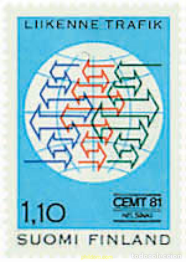 Sellos: 59650 MNH FINLANDIA 1981 CONFERENCIA EUROPEA DE LOS MINISTROS DE TRANSPORTE
