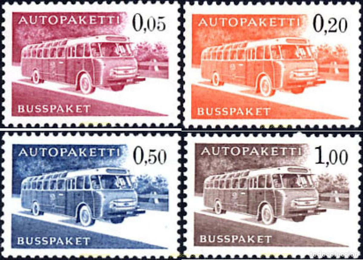 Sellos: 41003 MNH FINLANDIA 1963 AUTOBUS POSTAL