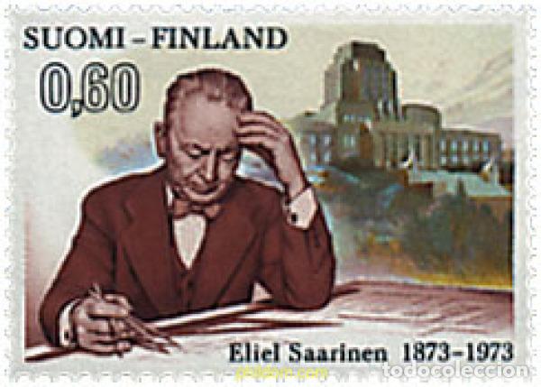 Sellos: 59646 MNH FINLANDIA 1973 CENTENARIO DEL NACIMIENTO DE ELIEL SAARINEN