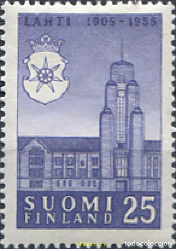 Sellos: 102662 MNH FINLANDIA 1955 50 ANIVERSARIO DE LA FUNDACION DE LAHTI
