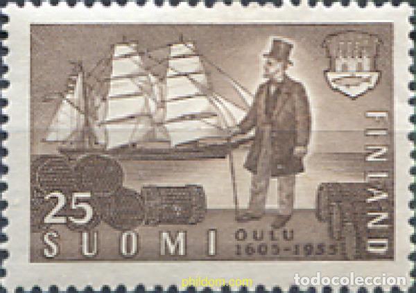 Sellos: 102661 MNH FINLANDIA 1955 350 ANIVERSARIO DE LA CIUDAD DE OULU